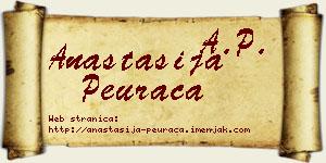 Anastasija Peurača vizit kartica